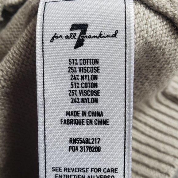 7 For All Mankind Los Angeles Knit Sweater Size XL - Picture 4 of 4
